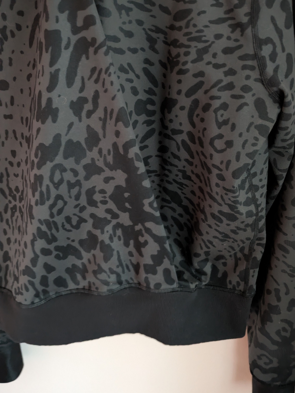 lululemon athletica Black and Charcoal Leopard Zip-Up Hoodie - Picture 5 of 7
